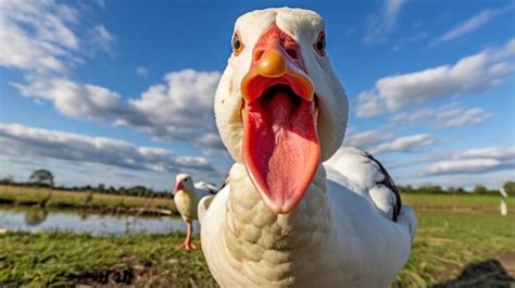 Premium AI Image | Photo of a Muscovy Duck in the Farmland