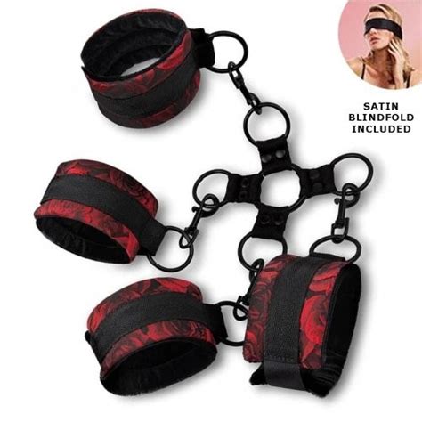 Secret Kisses Rosegasm 5 Piece Hogtie Set With Blindfold Sex Toy HotMovies