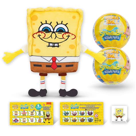 spongebob plush miraball mystery ball  stickers fidget toys