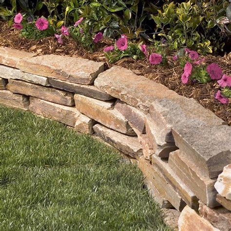 different types of concrete block walls | Stone landscaping, Stone ...