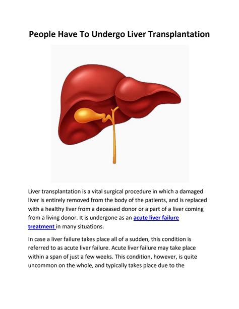 People Have To Undergo Liver Transplantation By Transplantliver Issuu