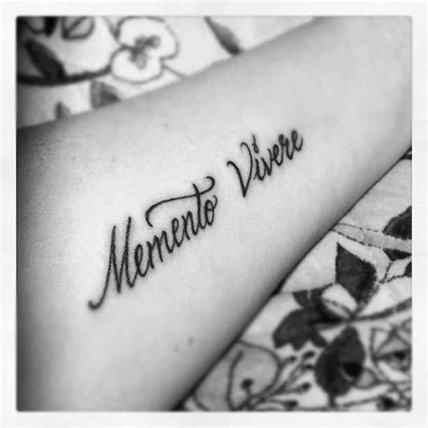 Memento Vivere Remember To Live This Will Be My First Tattoo Mini