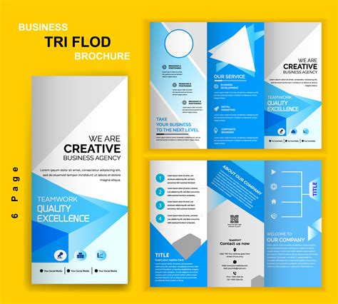 Creative Modern Trifold Business Leaflet Brochure Template Corporate