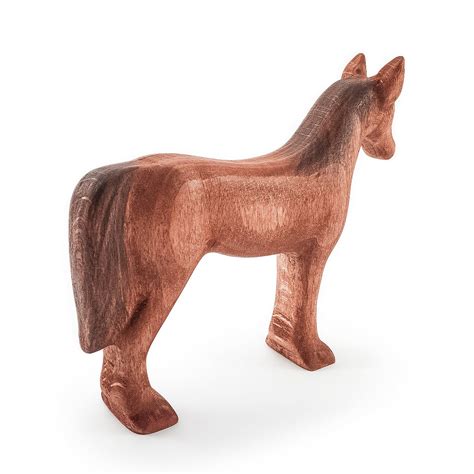 Wooden Horse Toy Wooden Horse Figurine Wooden Farm Animal - Etsy