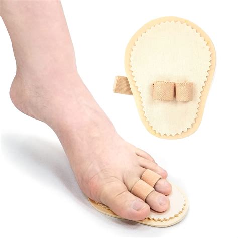 4-Piece Toe Splint Corrector for Crooked, Claw, and Overlapping Toes - (2 Holes)