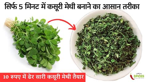 5 मनट म बनय कसर मथ How to Make Kasuri Methi Kasuri Methi