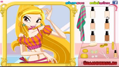 Игры для девочек Макияж Стеллы - YouTube
