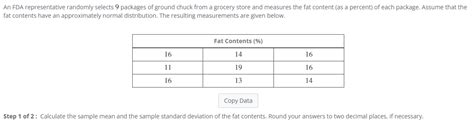 Solved An Fda Representative Randomly Selects Packages Of Chegg