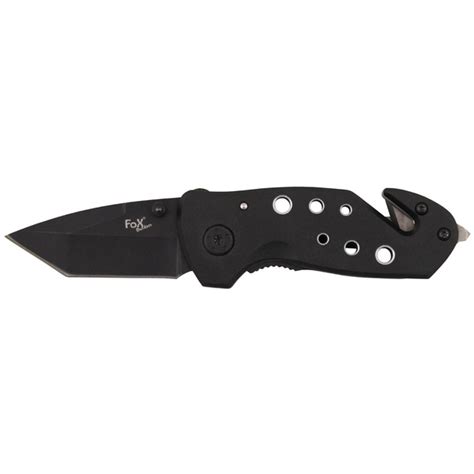 Складной нож Fox Outdoor рукоять металл со стеклобоем черный (45819 ...