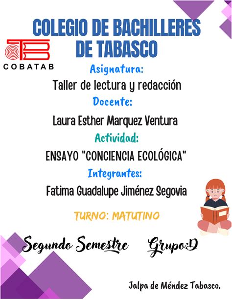 Ensayo Conciencia Ecologica ÍNDICE INTRODUCCIÓN CONCIENCIA ECOLÓGICA