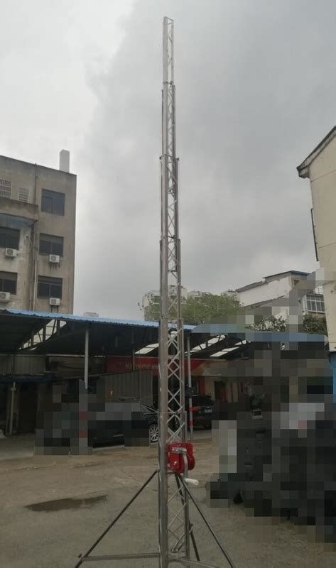 Portable Self Support Winch Up 50ft Telescopic Lattice Tower Aluminum