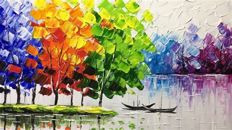 Creating A Landscape With A Palette Knife Abstract Tree