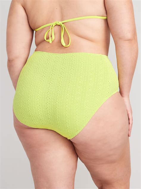 High Waisted Eyelet Bikini Swim Bottoms For Women Old Navy