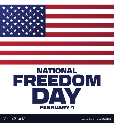 National Freedom Day February 1 Royalty Free Vector Image