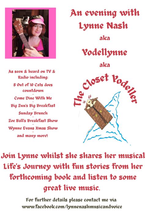 And Evening With Lynne Nash Aka The Closet Yodeller At Shiplake