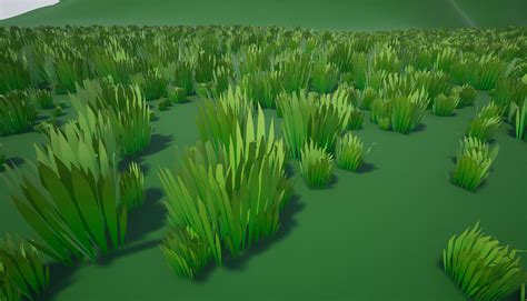 Low Poly Grass Unreal Engine 4 Asset 3d Model Cgtrader