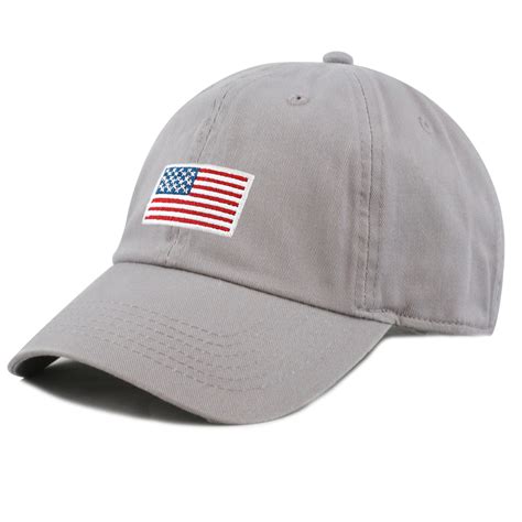 American Flag Embroidered Washed Cotton Baseball Cap Etsy