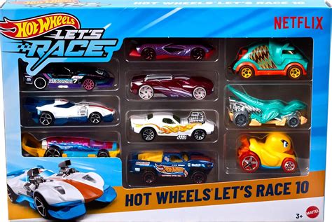 Amazon Hot Wheels Autos Y Camiones De Juguete Let S Race Paquete De Veh Culos A Escala
