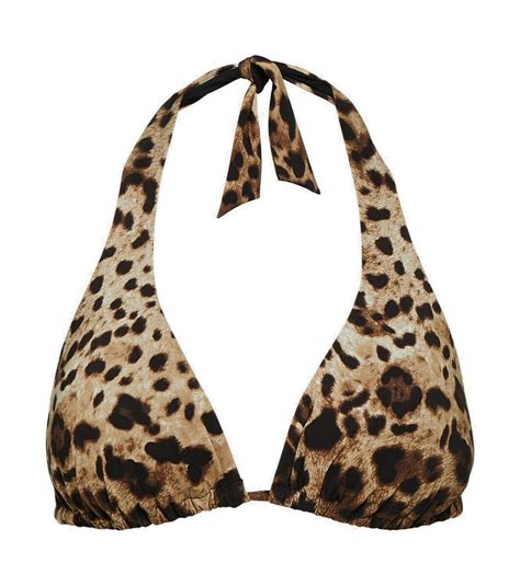 Dolce Gabbana Leopard Print Bikini Top Dolce Gabbana