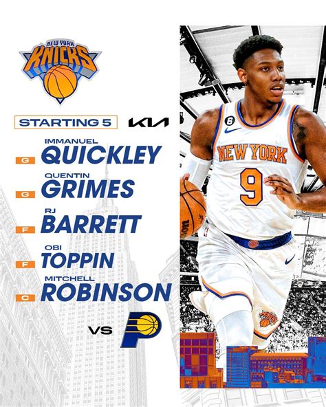 Knicksmuse On Twitter Knicks Starting Lineup Today Features All