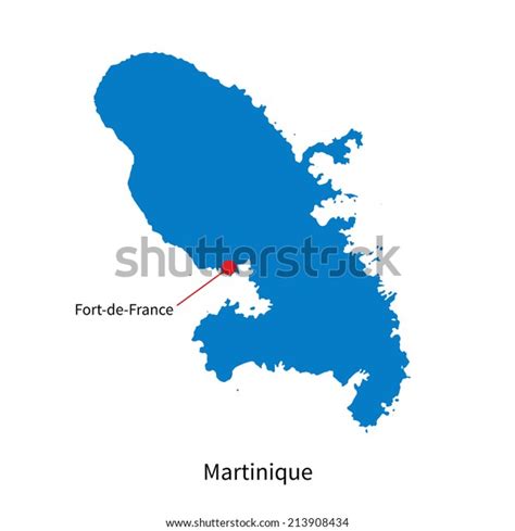 Detailed Vector Map Martinique Capital City Stock Vector (Royalty Free) 213908434 | Shutterstock