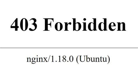 Nginx 403 Forbidden How To Fix