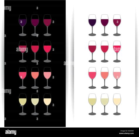 Set of wine glasses silhouettes. Vector illustration Stock Vector Image ...