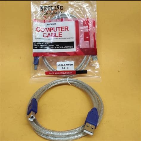 Jual Kabel Usb Printer 1 5 Meter Netline Shopee Indonesia