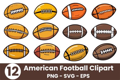 American Football Clipart Svg Bundle Graphic By An Graphics