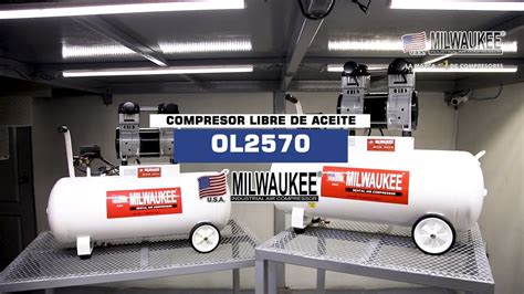 Compresor Libre De Aceite Milwaukee OL2570 YouTube