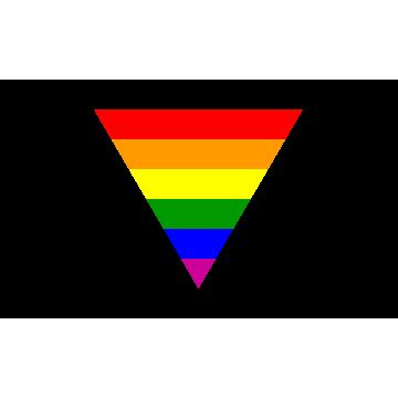 Black Rainbow Triangle Flag