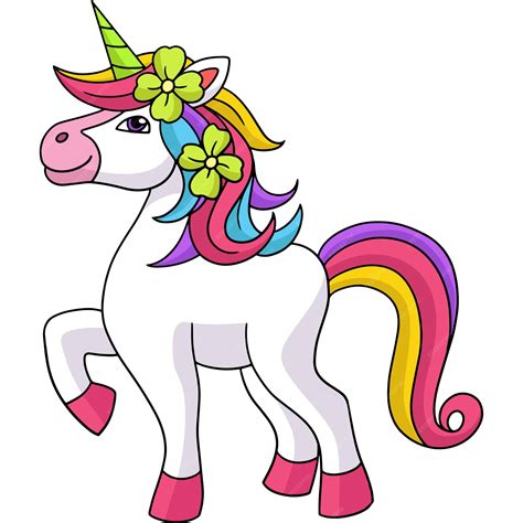 Premium Vector Beautiful Unicorn Cartoon Colored Clipart Clip Art