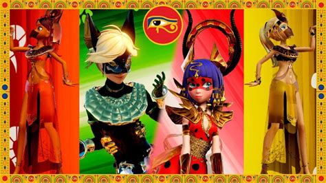 Miraculous Ladybug Egyptian Transformations Anubis Bastet Ra Khepri Bastet