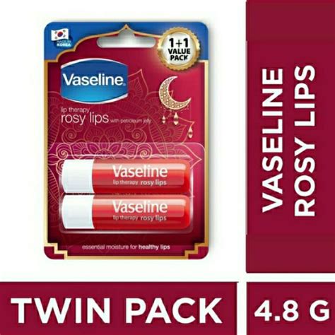 Vaseline Lips Therapy Rosy Lips With Petroleum Jelly Twin Pack Shopee