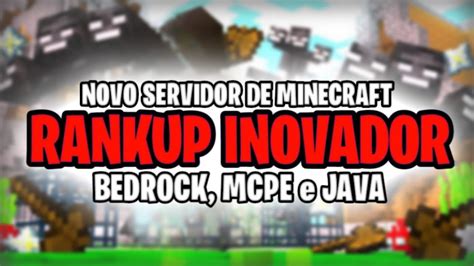 Novo Servidor De Rankup Para Minecraft Mcpe Bedrock Java Pvp Farm