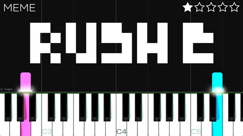 Rush E Easy Piano Tutorial Youtube