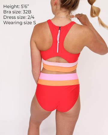 Sherbet Cut Back Crop Bikini Set