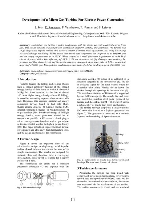 (PDF) DEVELOPMENT OF A MICRO GAS TURBINE FOR ELECTRIC POWER GENERATION ...