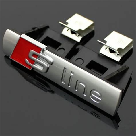 3d Metal S Line Sline Sticker Car Front Grille Adhesive Emblem Badge Accessories Styling For