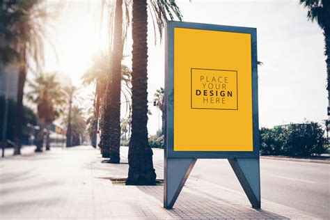 Vertical Street Sign Mockup - Mockup World