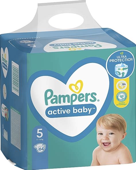 Pampers Active Baby Памперс 5, 11-16кг 64бр