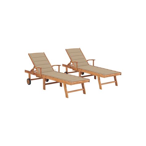 Lot De Transats Chaise Longue Bain De Soleil Lit De Jardin Terrasse