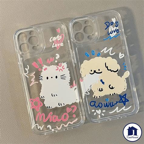 เคสนมใสลายลกแมวสำหรบลกสนข เขากนไดกบ Infinix Hot 40i 30i 30 Smart 7 6 8 5 Note 30