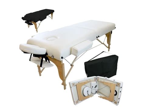 Table De Massage 15 Cm Pliante 2 Zones En Bois Avec Panneau Reiki