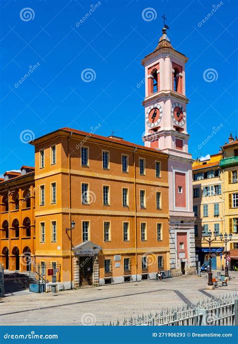 Palais Rusca Palace And Tour De L Horloge Clock Tower At Place Du