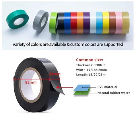 Insulating Electrical Self Adhesive Black Color Rubber Plastic Pvc