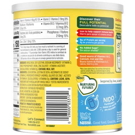 Nido Fortificada Powdered Drink Mix Dry Whole Milk Powder With Vitamins