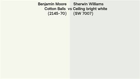 Benjamin Moore Cotton Balls 2145 70 Vs Sherwin Williams Ceiling