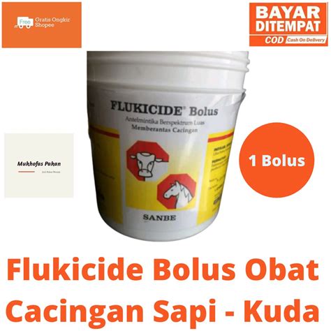 Jual Flukicide Bolus Sanbe Obat Cacing Untuk Sapi Kuda Kerbau 1