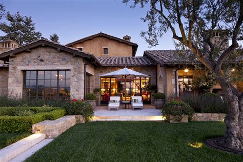 Rustic Tuscan Farmhouse Style Stone Villa In California